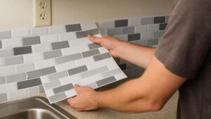 install peel and stick backsplash