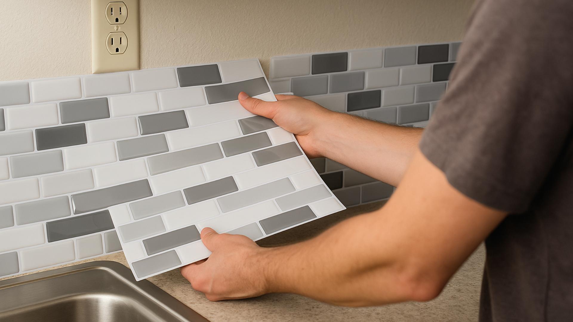 install peel and stick backsplash